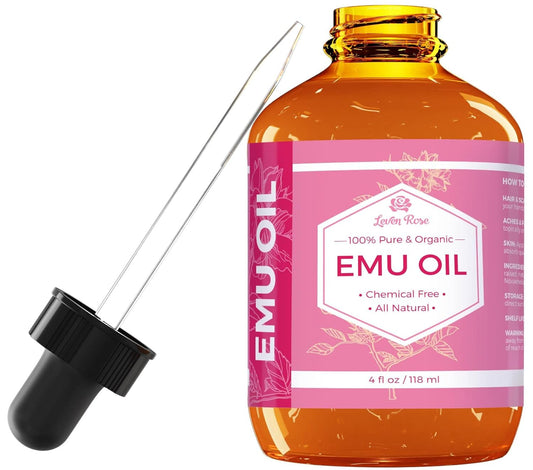 Leven Rose Emu Oil, 100% Pure Natural Hair Strengthener