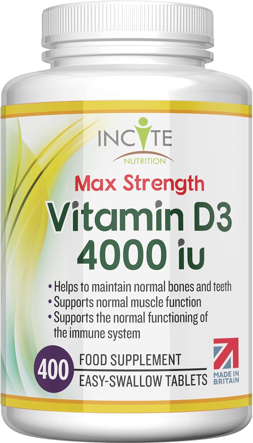 Vitamin D 4000iu - 400 Premium Vitamin D3 Easy-Swallow Micro 400 Tablets