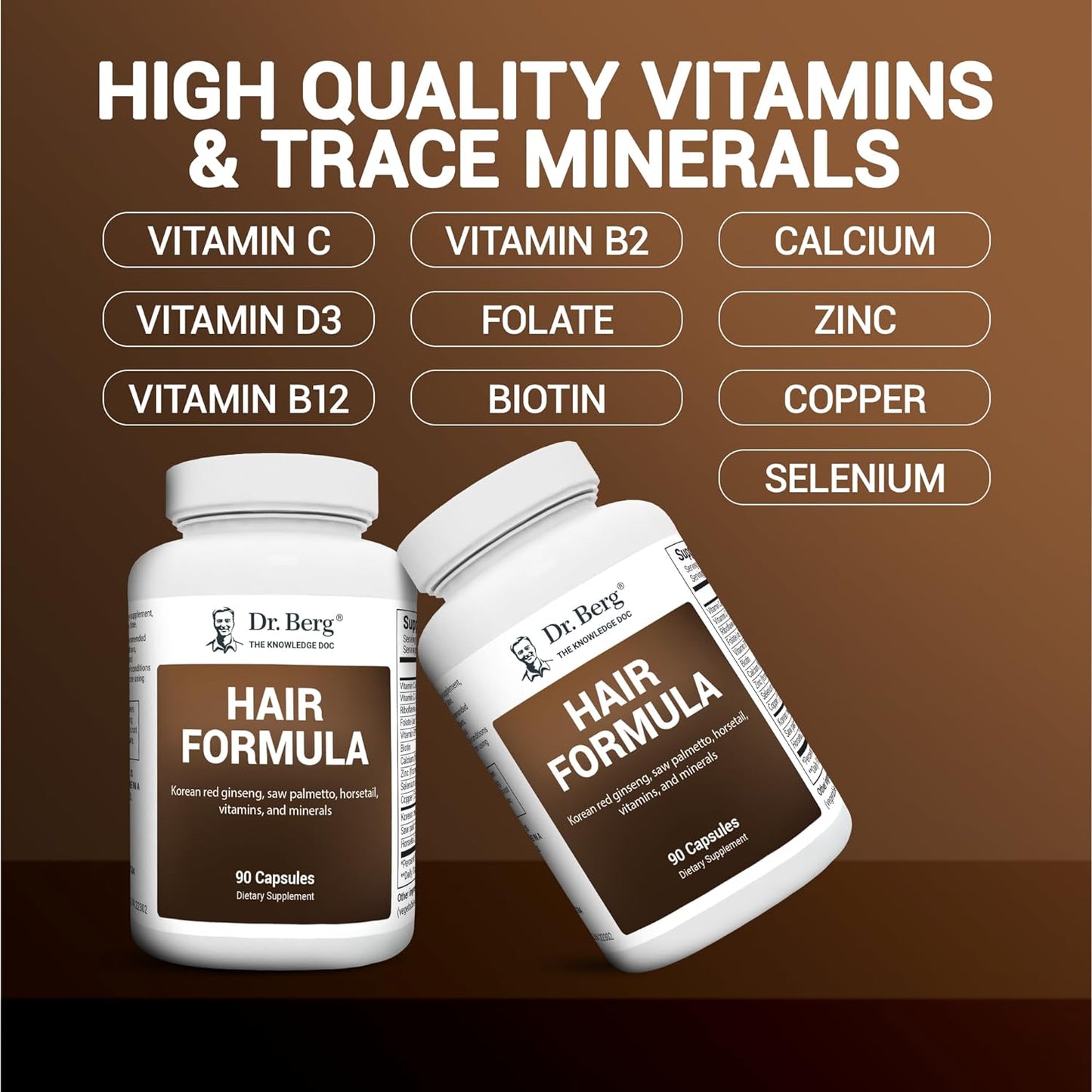 Dr. Berg All in One Hair Vitamins for Men & Women