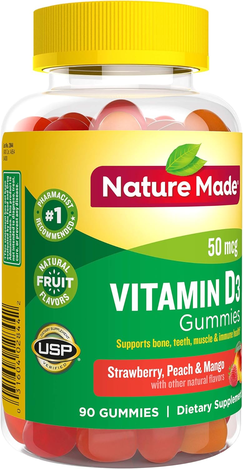 Nature Made Vitamin D3 2000 IU (50 mcg) 90 Gummies