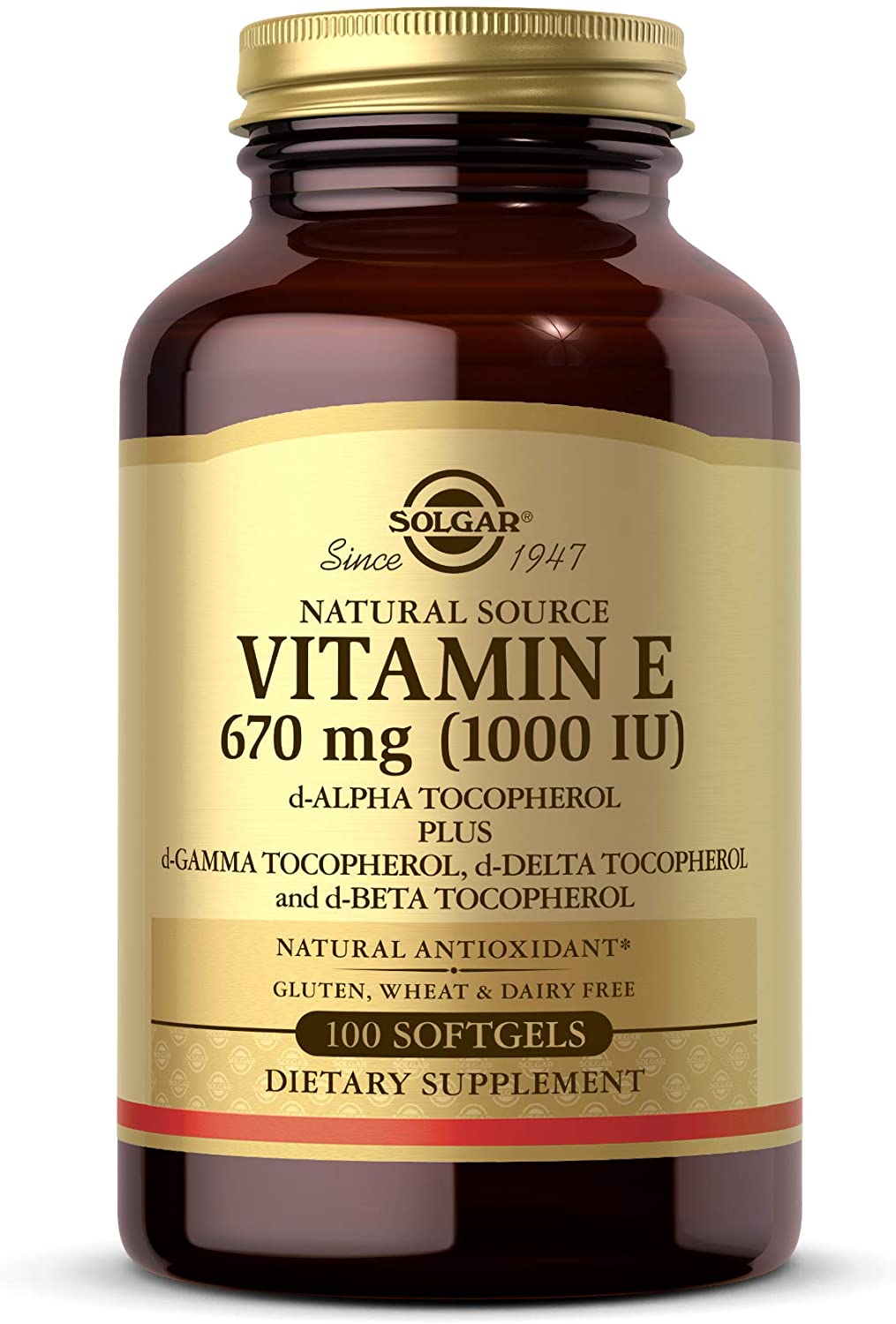 Solgar Vitamin E 670 mg (1000 IU) 100 Softgels