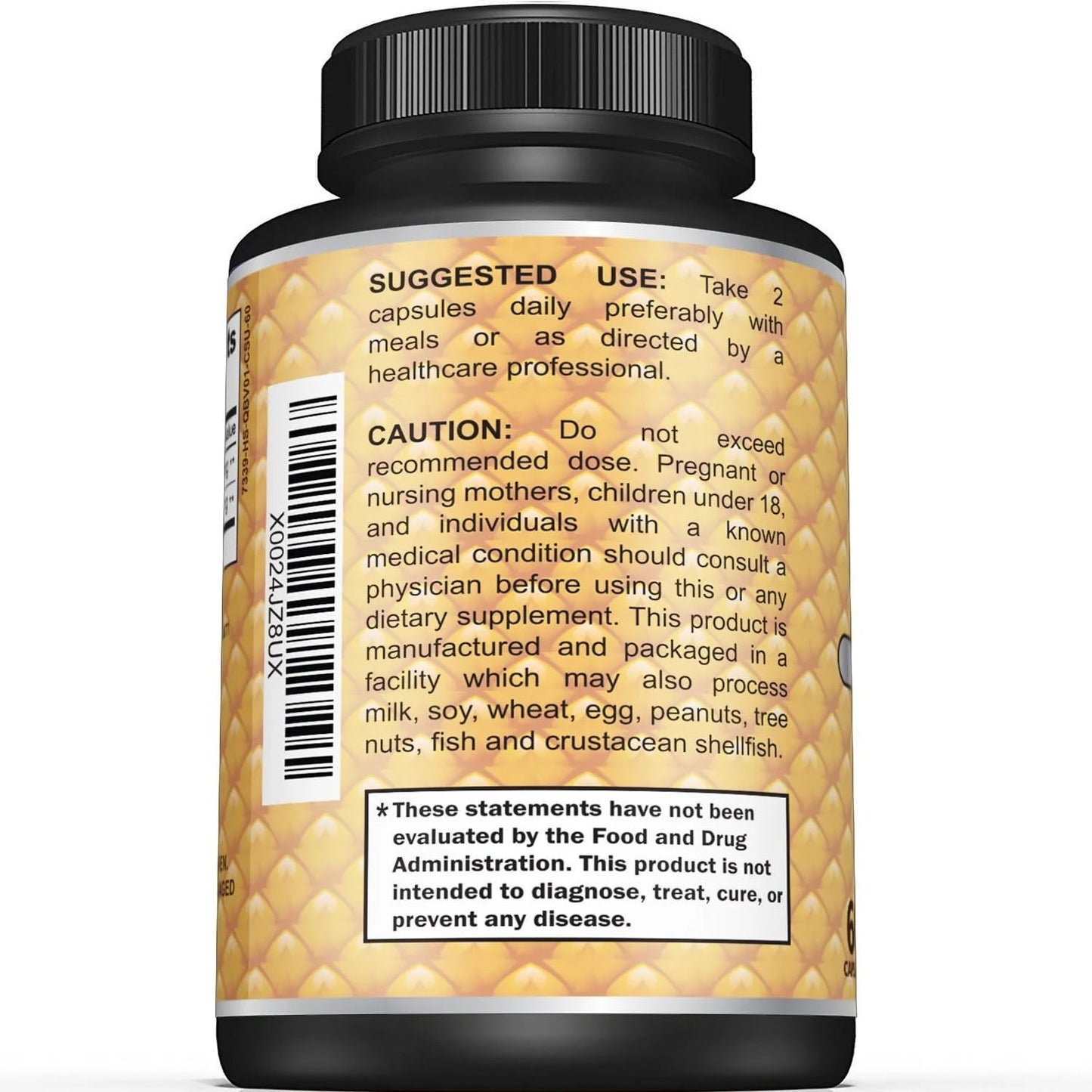 Sunergetic Premium Quercetin & Bromelain Supplement – 60 Capsules