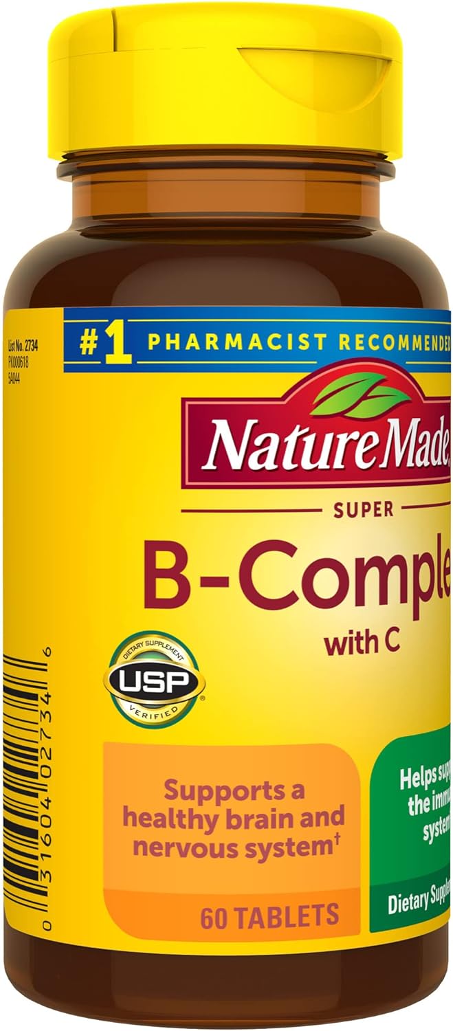 Nature Made Super B Complex with Vitamin C 60 Tablets