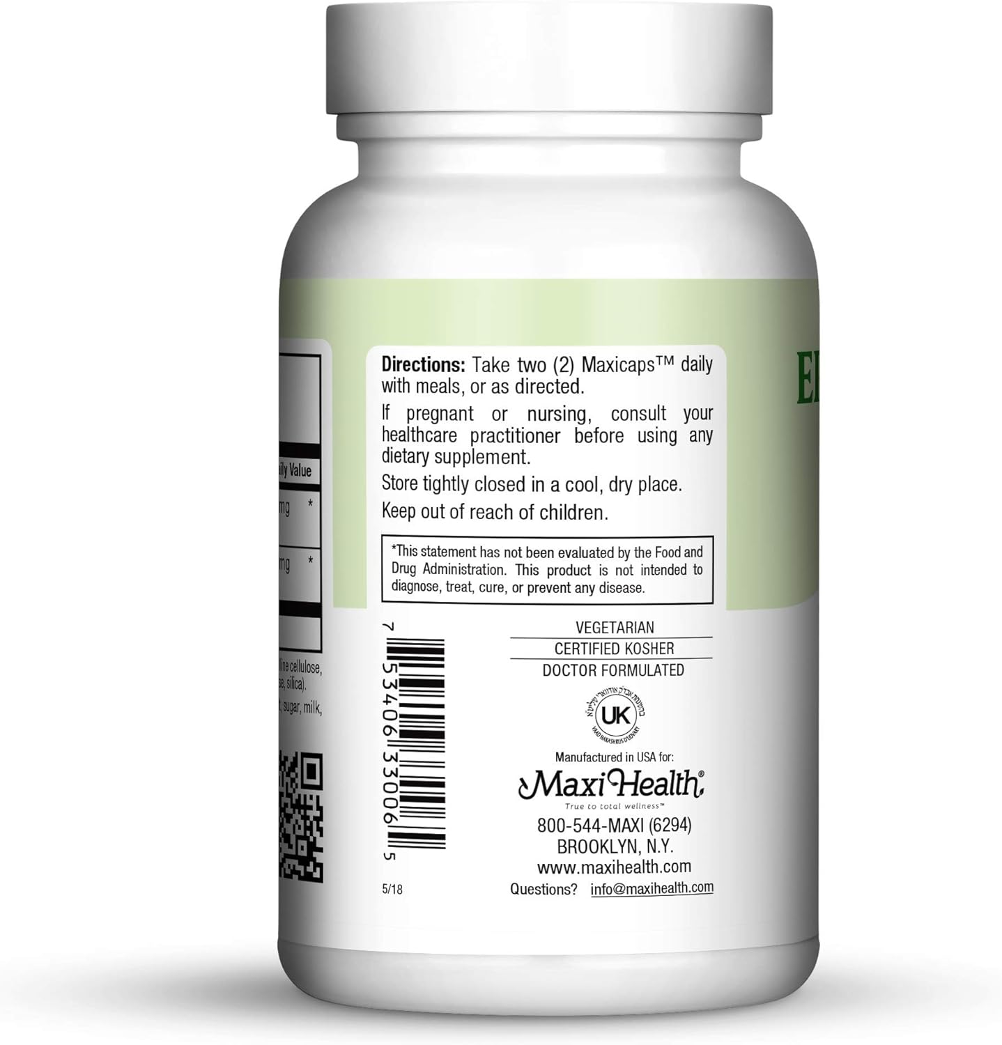 Epicor Power by Maxi Health: EpiCor with Olive Leaf Extract   - 60 capsules