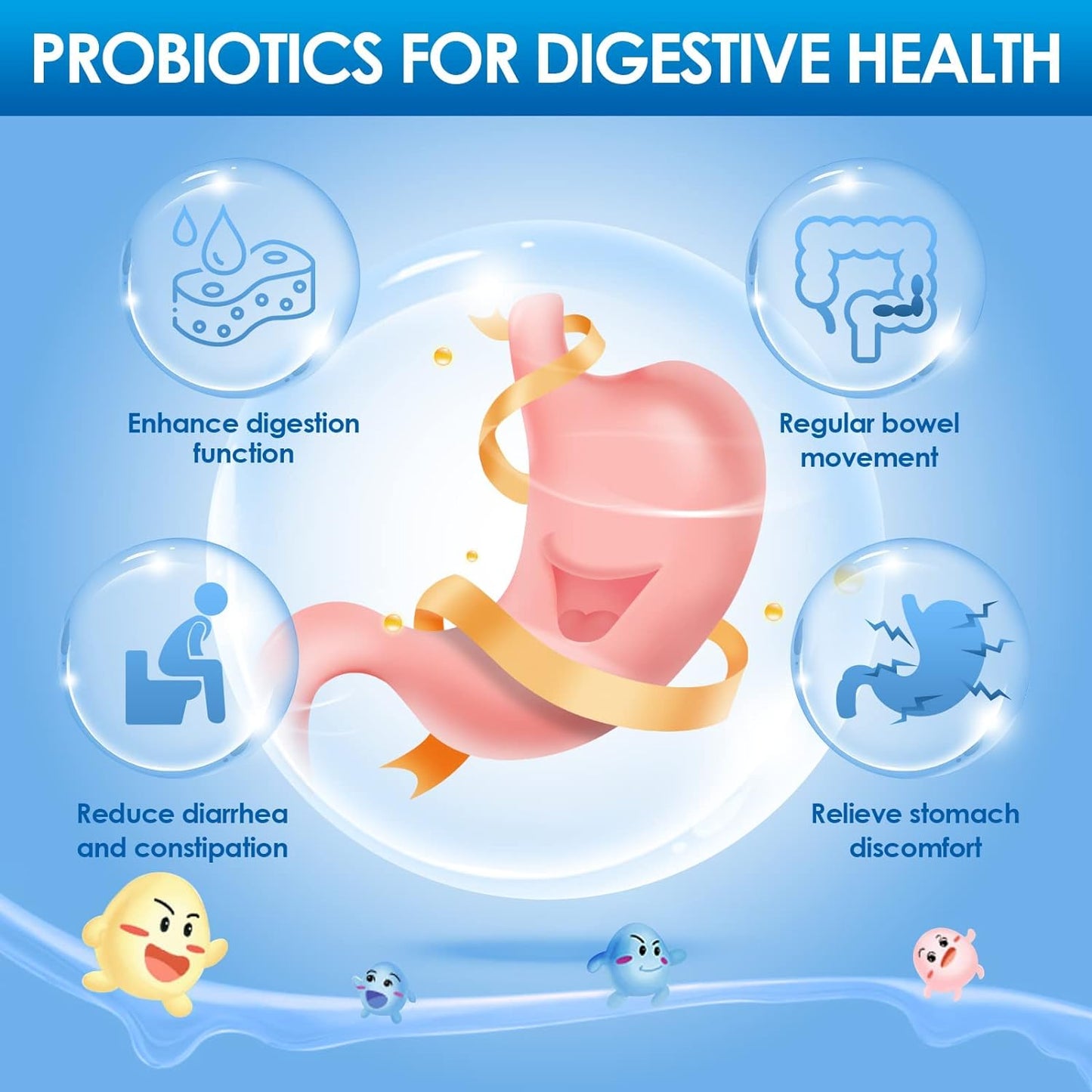 Probiotics for Men, Probiotics and Prebiotics for Digestive Health, 90 Tablets