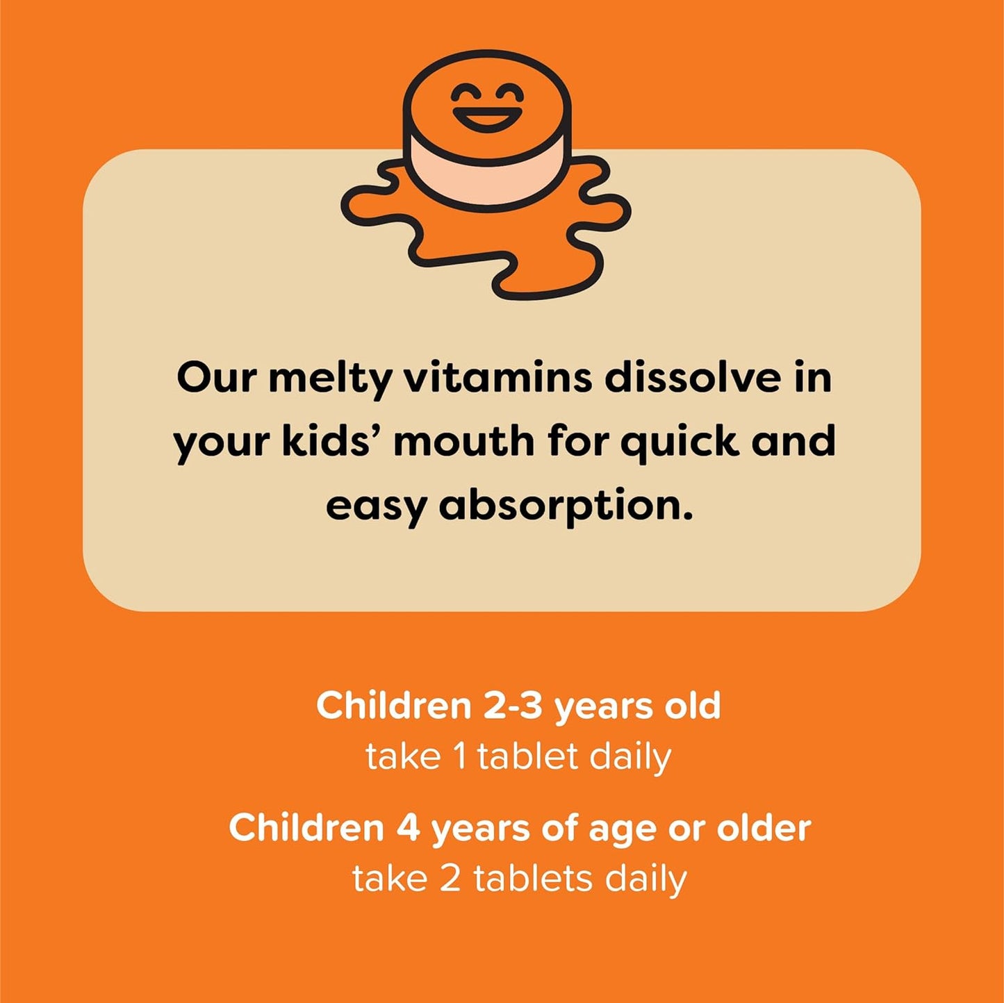 Renzo's Bright & Brainy Vitamin B6 - Dissolving Kids 60 Sugar-Free Melty Tabs