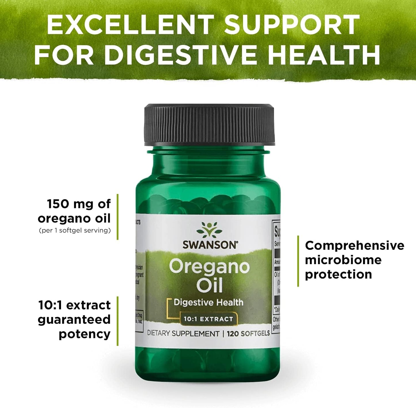 Swanson Oregano Oil Digestive Health-120 Softgels