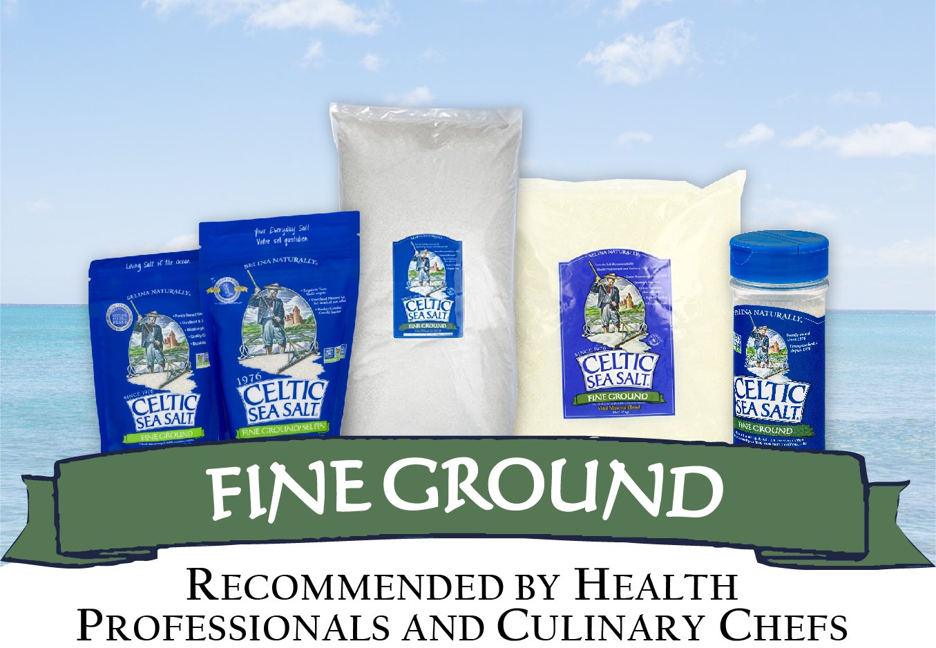 Fine Ground Celtic Sea Salt – 16 Ounce