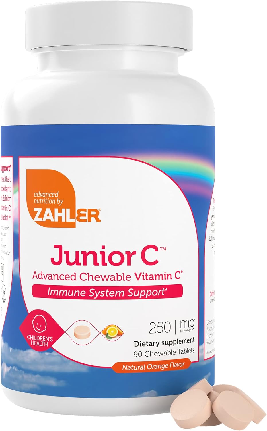 Zahler Junior C Advanced Chewable Vitamin C for Kids (90 Count)