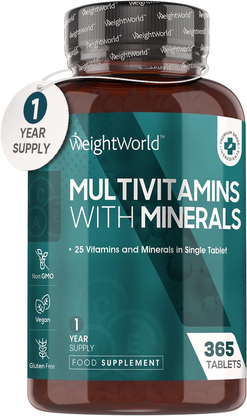 Multivitamin Tablets for Men & Women with 25 Active Multivitamins & Minerals