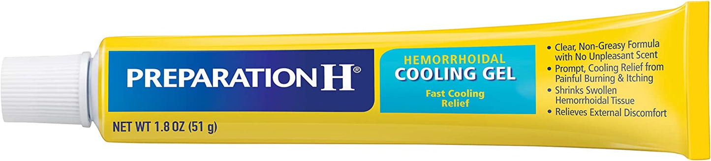 Preparation H Hemorrhoid Cooling Gel with Aloe for Fast Discomfort Relief - 1.8 Oz Tube