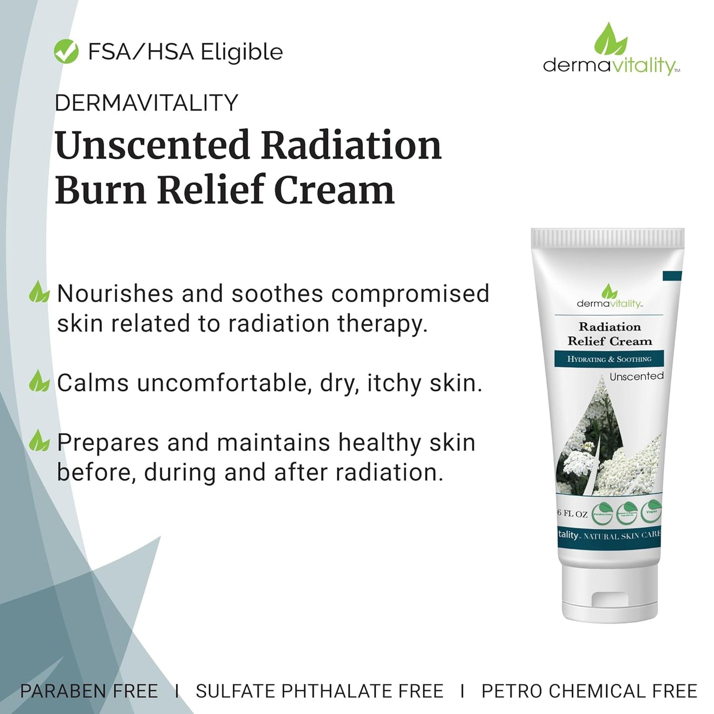 UltimateVitality Unscented Radiation Burn Relief Cream –  6 ounces