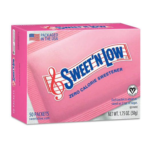 Sweet'N Low Sweetener, No Added Flavors or erythritol, 50 Count Packets