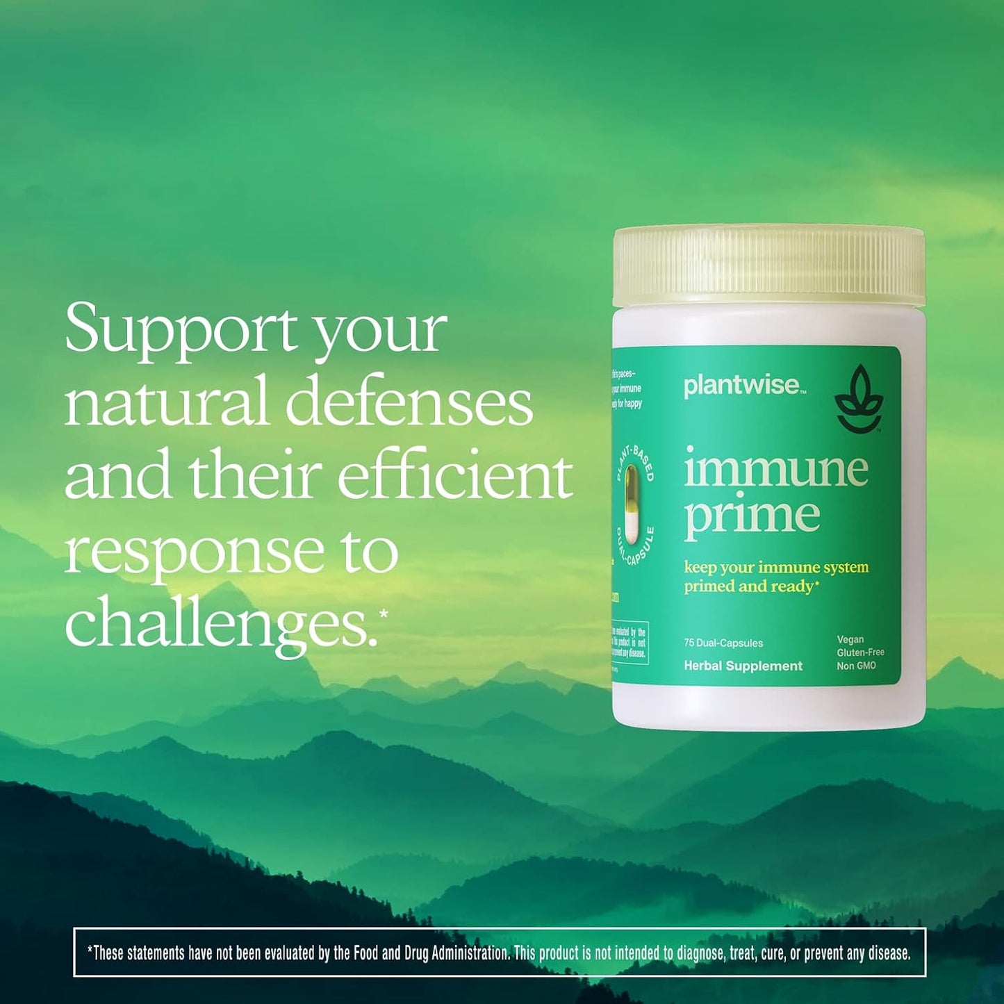 Plantwise Immune Prime Wellness Formula - 75 capsules