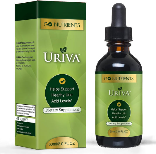 Go Nutrients Uriva Advanced Uric Acid Flush Cleanse with Tart Cherry Extract,2.0 oz.