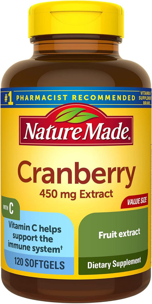 Nature Made Cranberry with Vitamin C,120 Softgels