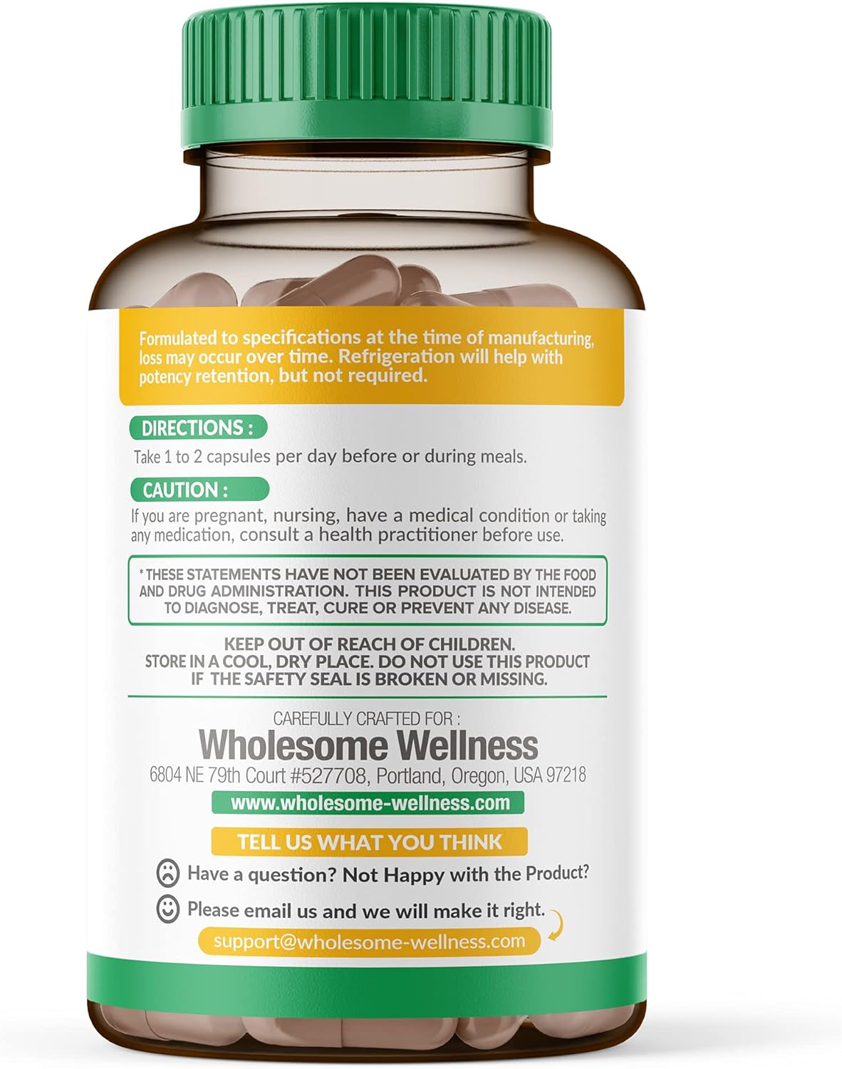 Wholesome Wellness Digestive Enzymes  Prebiotics & Probiotics Supplement 180 count