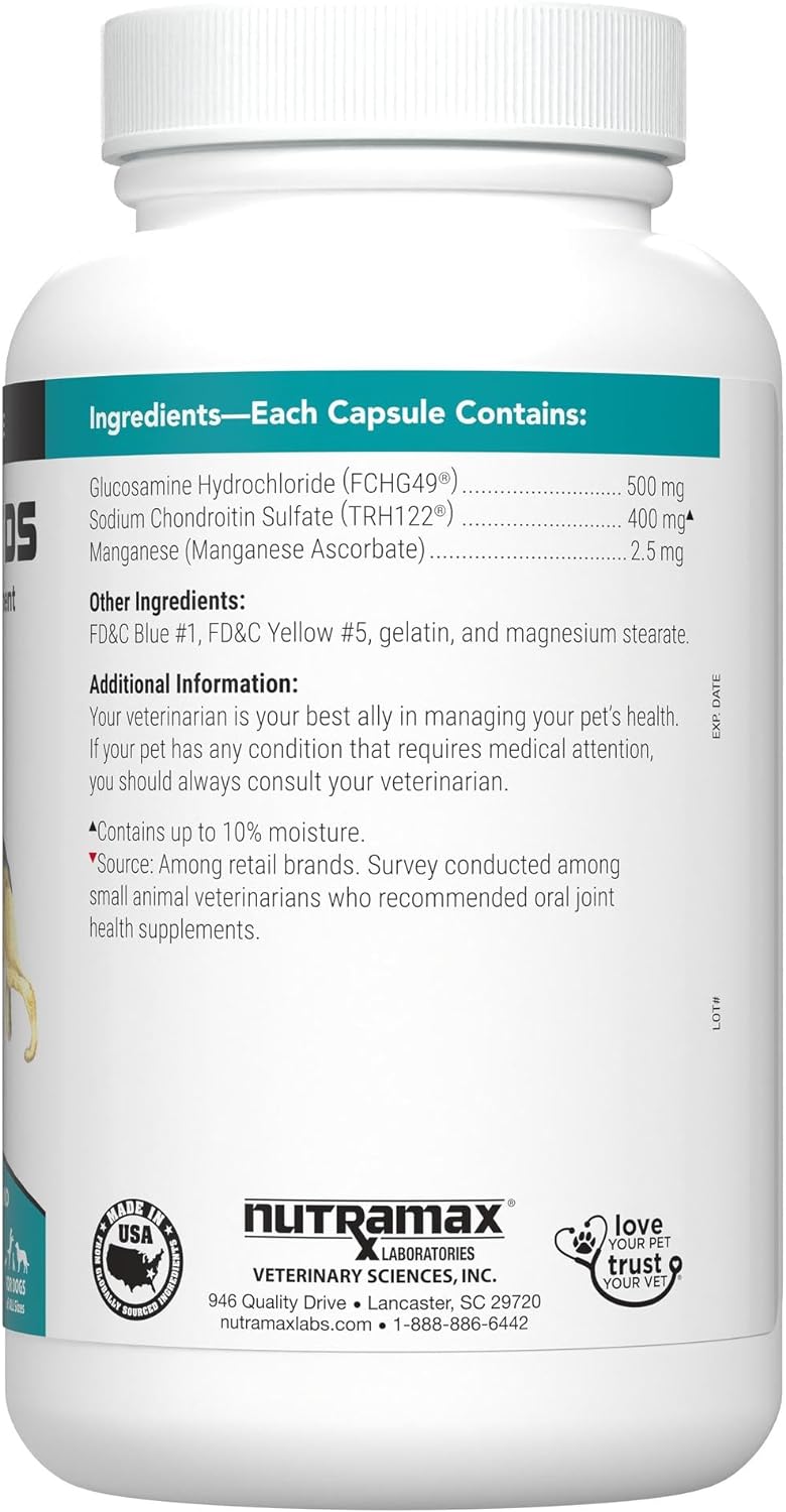 Nutramax Cosequin DS Joint Health Supplement for Dogs - With Glucosamine and Chondroitin, 132 Capsules