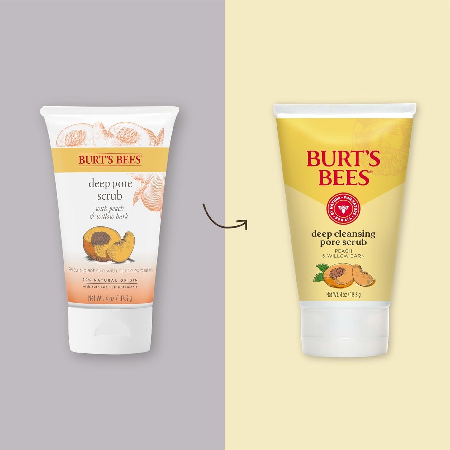 Burt's Bees Deep Cleansing Pore Scrub , 4 Ounces, Pack of 3