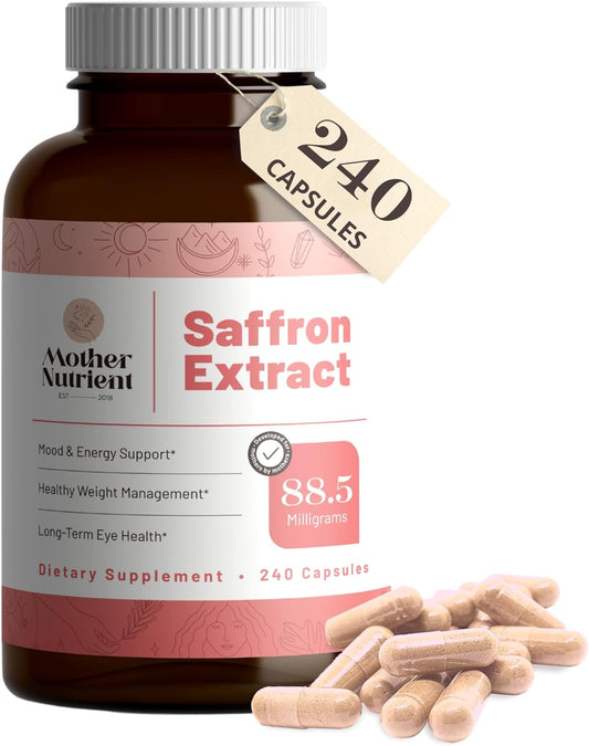 Saffron Extract Supplements by Mother Nutrient - 240 Capsules