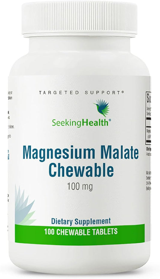 Seeking Health Magnesium Malate Chewable 100 mg -100 Chewable Tablets