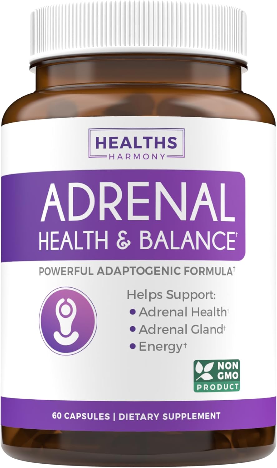 Adrenal Support & Cortisol Manager  Powerful Adrenal Health 60 Capsules