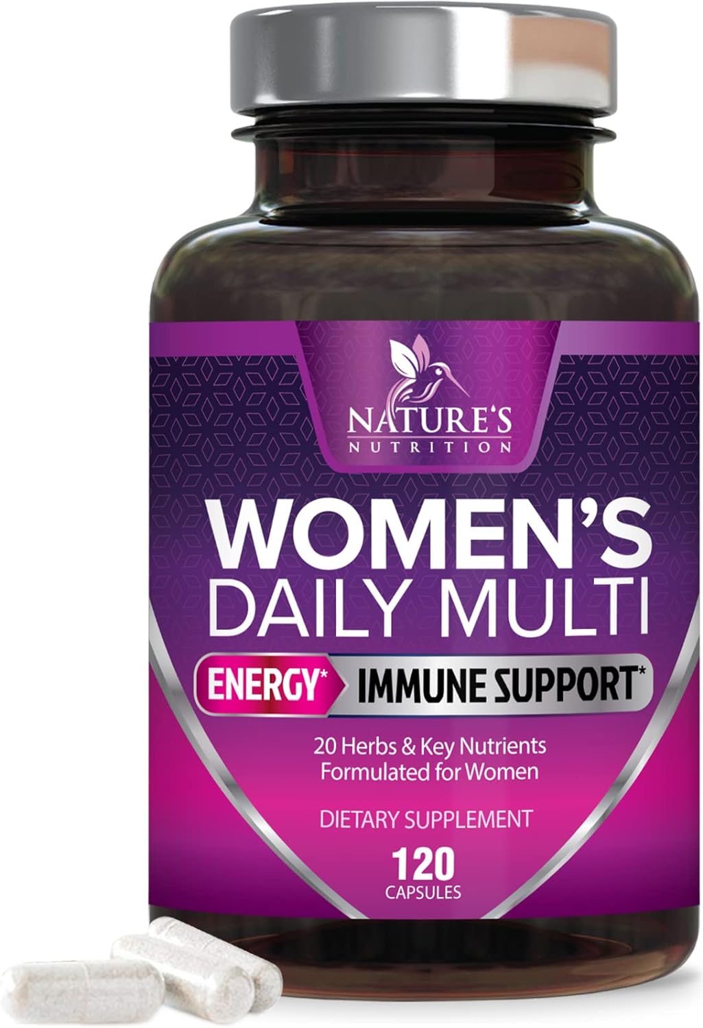 Womens Multivitamin - Daily Vitamins for Women with Vitamin A, C, D, E, B6, B12 & Zinc - 120 Capsules