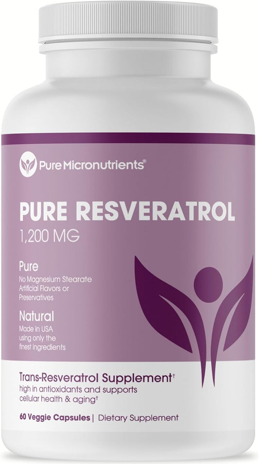 Pure Micronutrients - Pure Resveratrol Supplement 60 Vegan Capsules