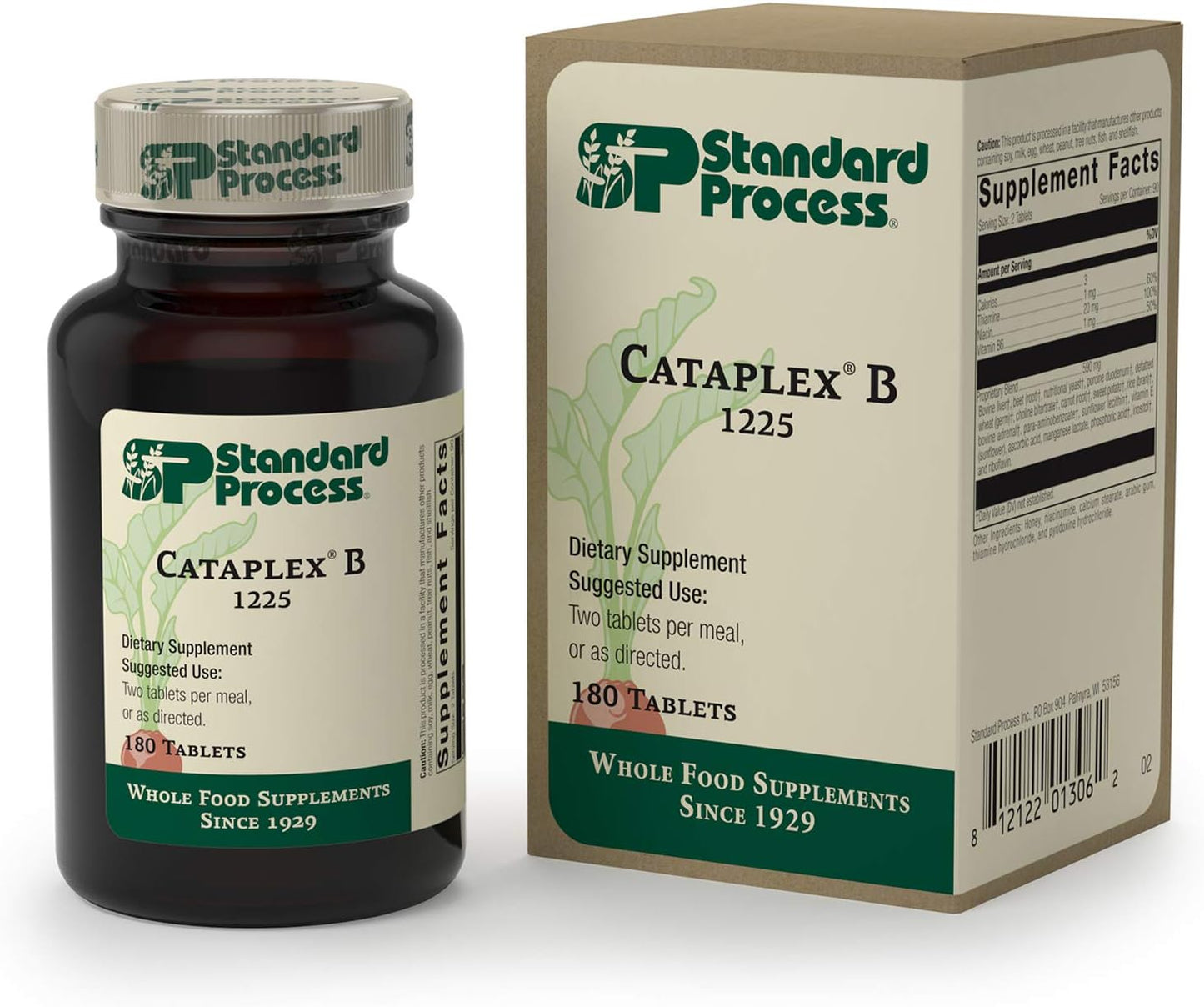 Standard Process Cataplex B- Whole Food Formula with Niacin, - 180 Tablets