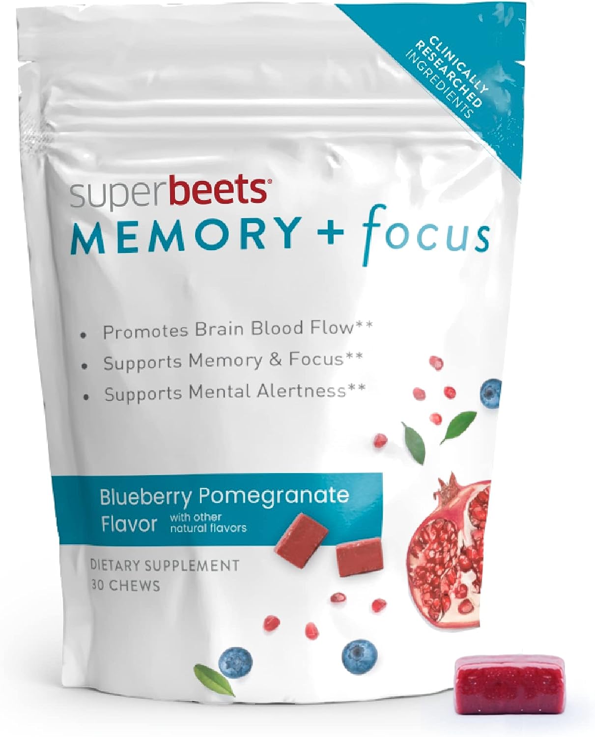 humanN SuperBeets Memory & Focus Brain Supplement Chews – 30 count