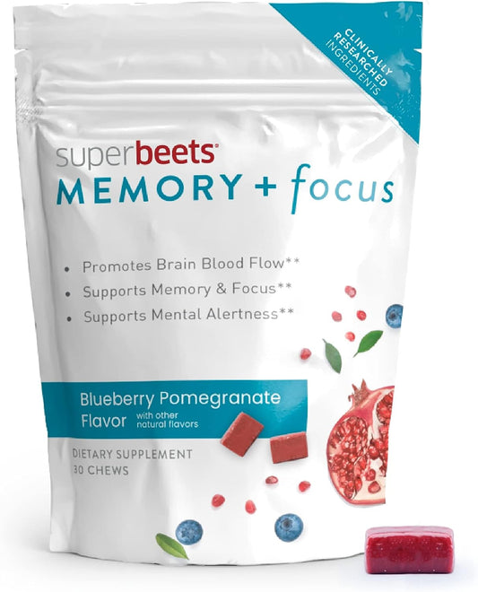 humanN SuperBeets Memory & Focus Brain Supplement Chews – 30 count