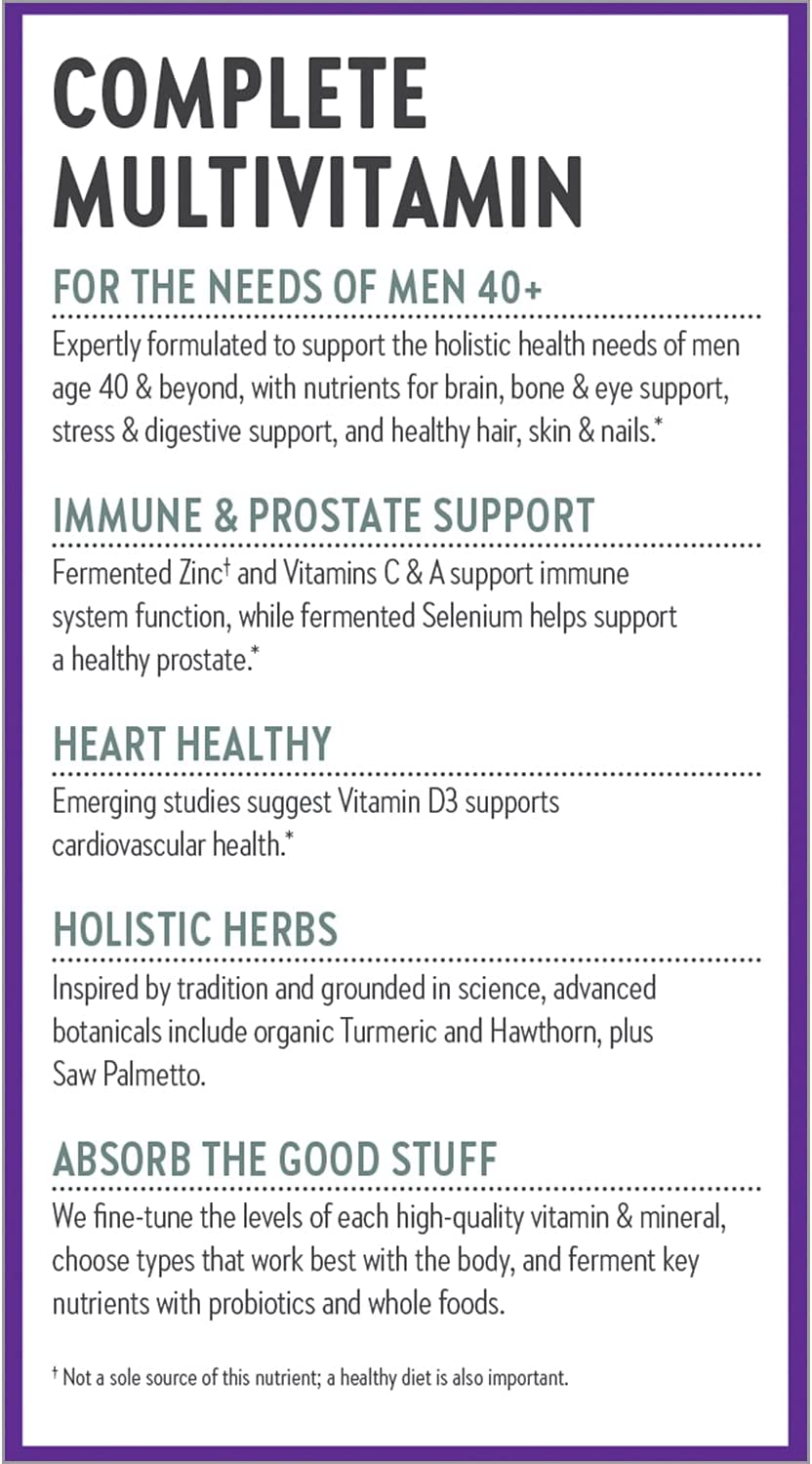 New Chapter Men's Multivitamin + Immune Support - Every Man's One Daily 40+,96 COUNT