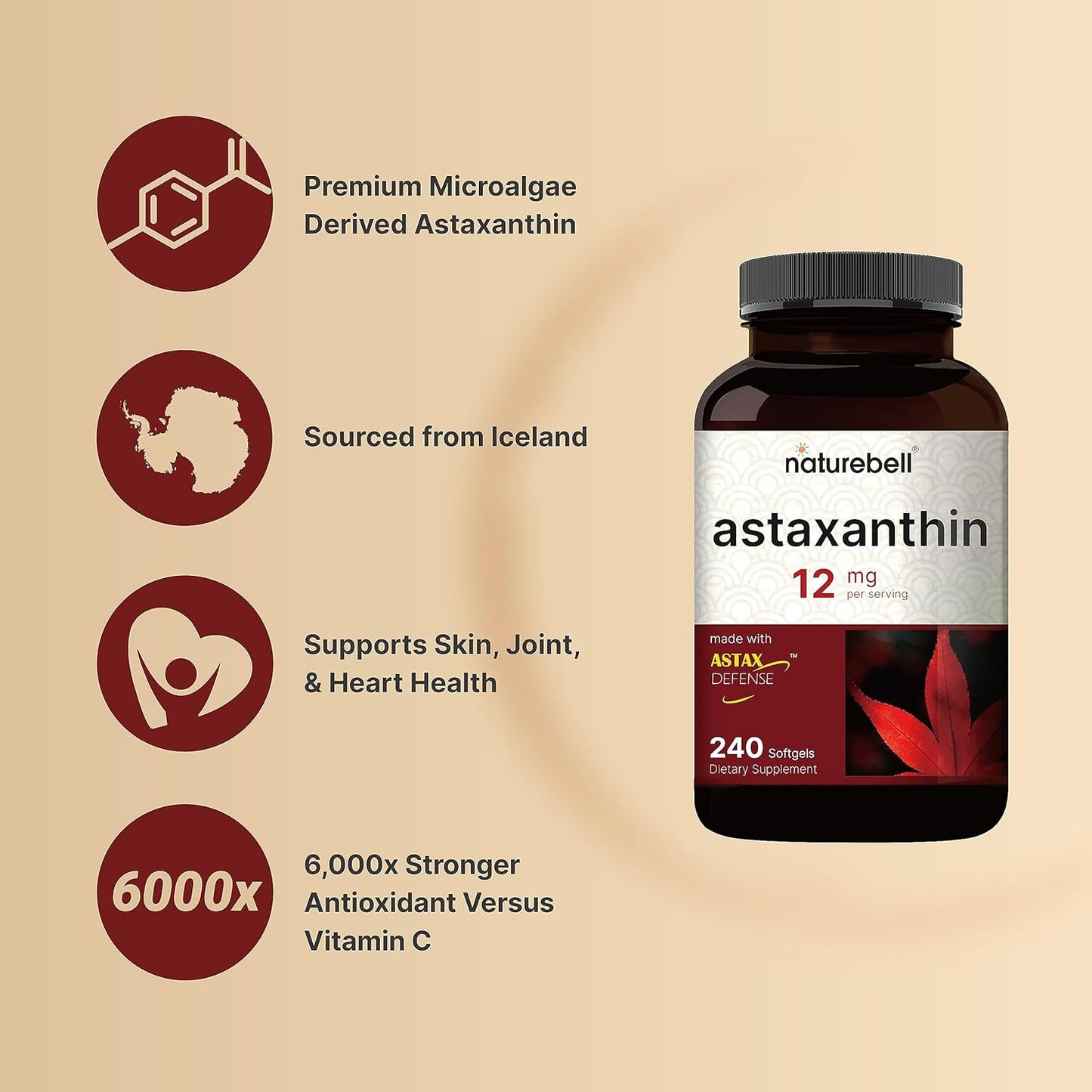 NatureBell Astaxanthin  240 Softgels