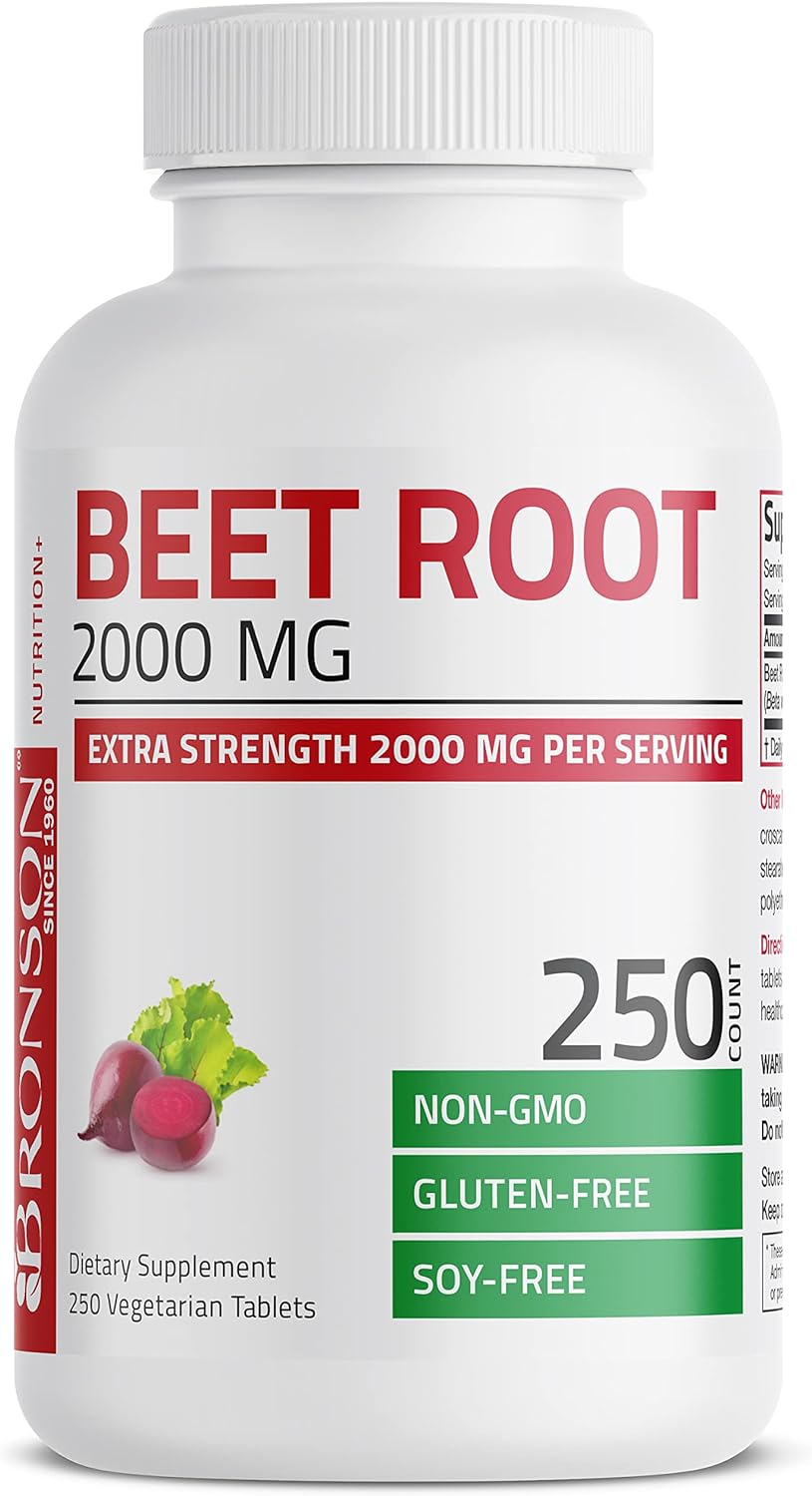 Bronson Beet Root Extra Strength , 250 Vegetarian Tablets