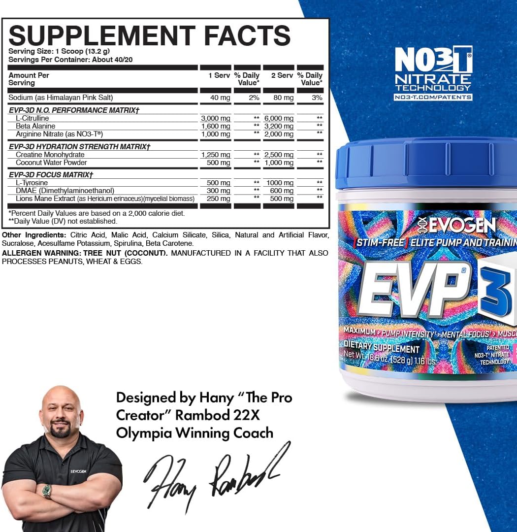 Evogen EVP-3D Sour Candy Powder , Extreme Pre-Workout Ignitor