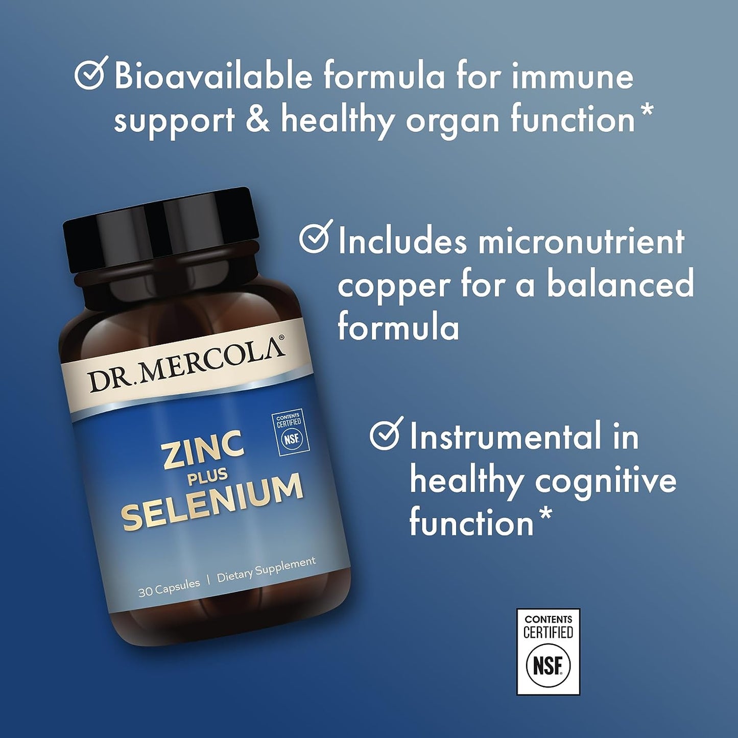 Dr. Mercola Zinc Plus Selenium 30 Capsules