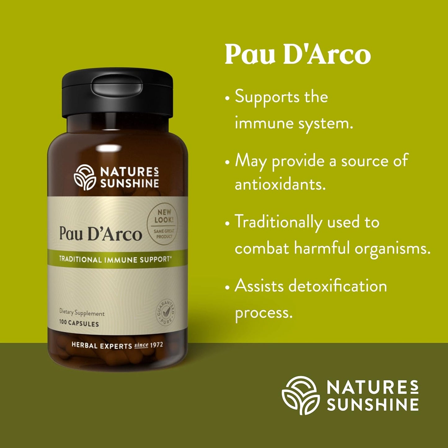 Nature's Sunshine Pau D’ Arco, 100 Capsules