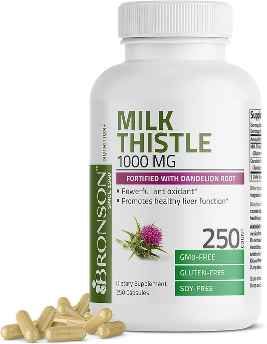 Bronson Milk Thistle Root Liver Health Support 250 Capsules