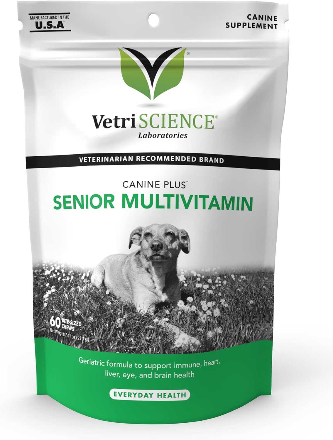 VETRISCIENCE Canine Plus MultiVitamin for Senior Dogs -  60 Chews