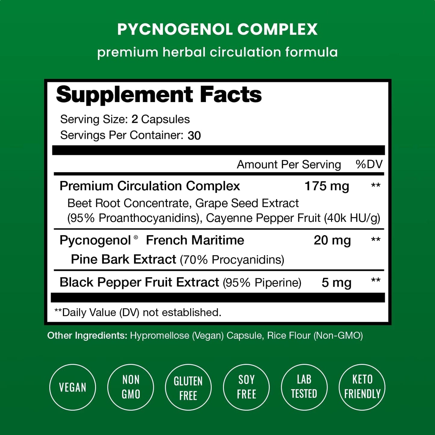 Pycnogenol French Maritime Pine Bark Extract 60 capsules