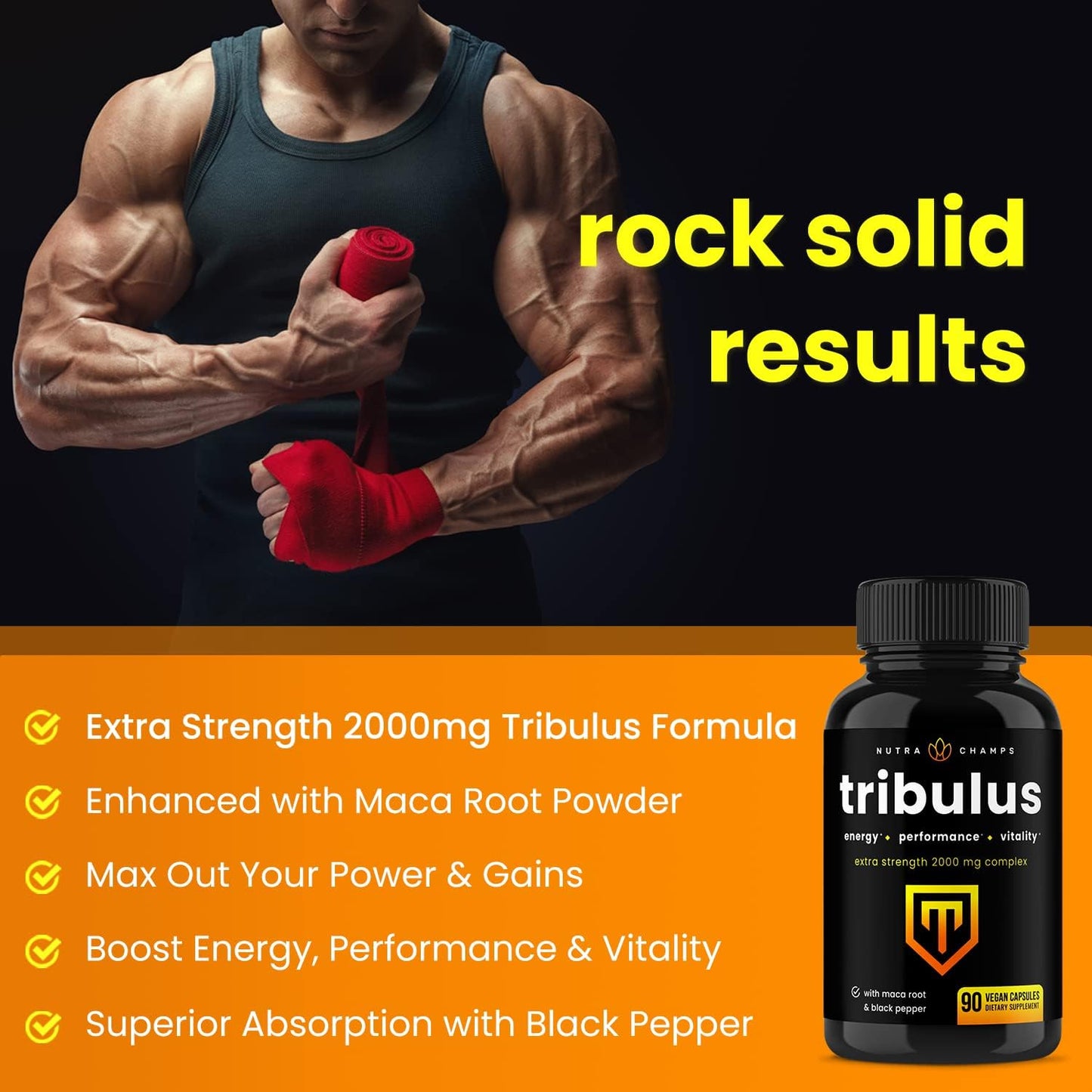 Tribulus Terrestris for Men | 2000mg Supplement Booster 90 count