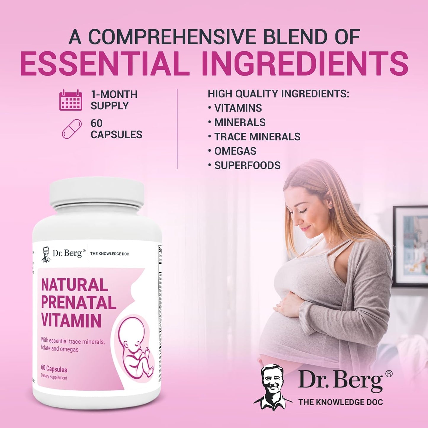 Dr. Berg Natural Prenatal Vitamins for Women 60 Capsules