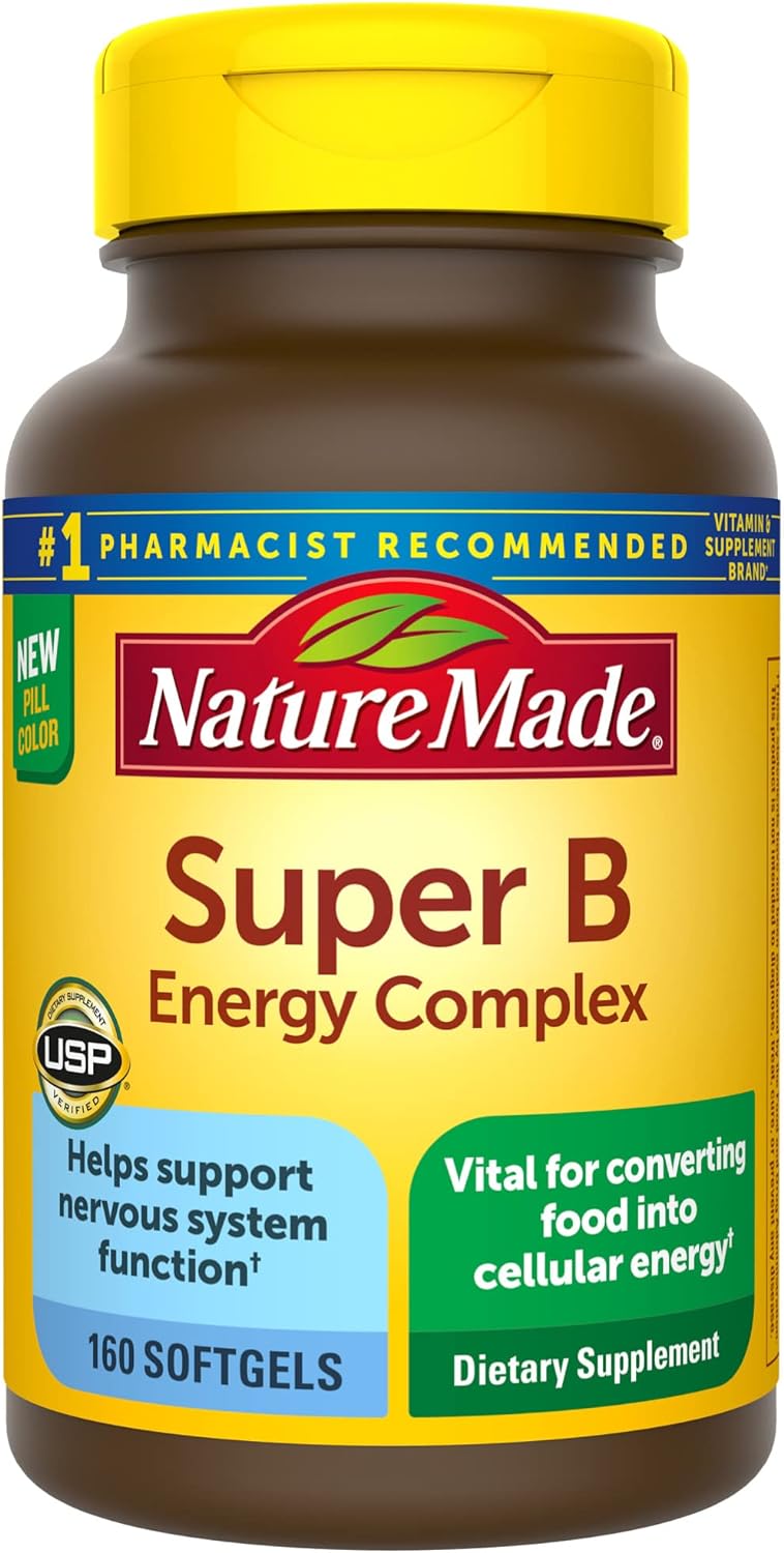 Nature Made Super B Energy Complex, for Brain Cell Function Support, 160 Softgels