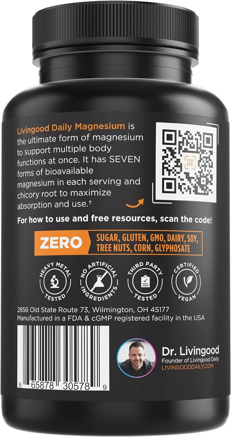 Livingood Daily Magnesium 300mg - 60 Capsules