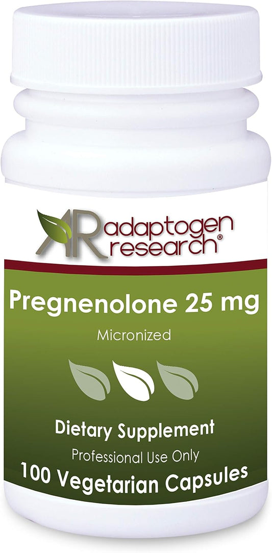 Pregnenolone 25mg Micronized-  100 Vegetarian Capsules