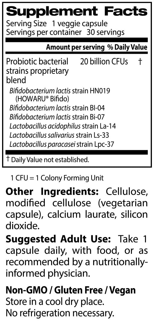 Doctor's Best Probiotic, Gluten Free, Vegan, 20 Billion Cfu, 30 Veggie Caps