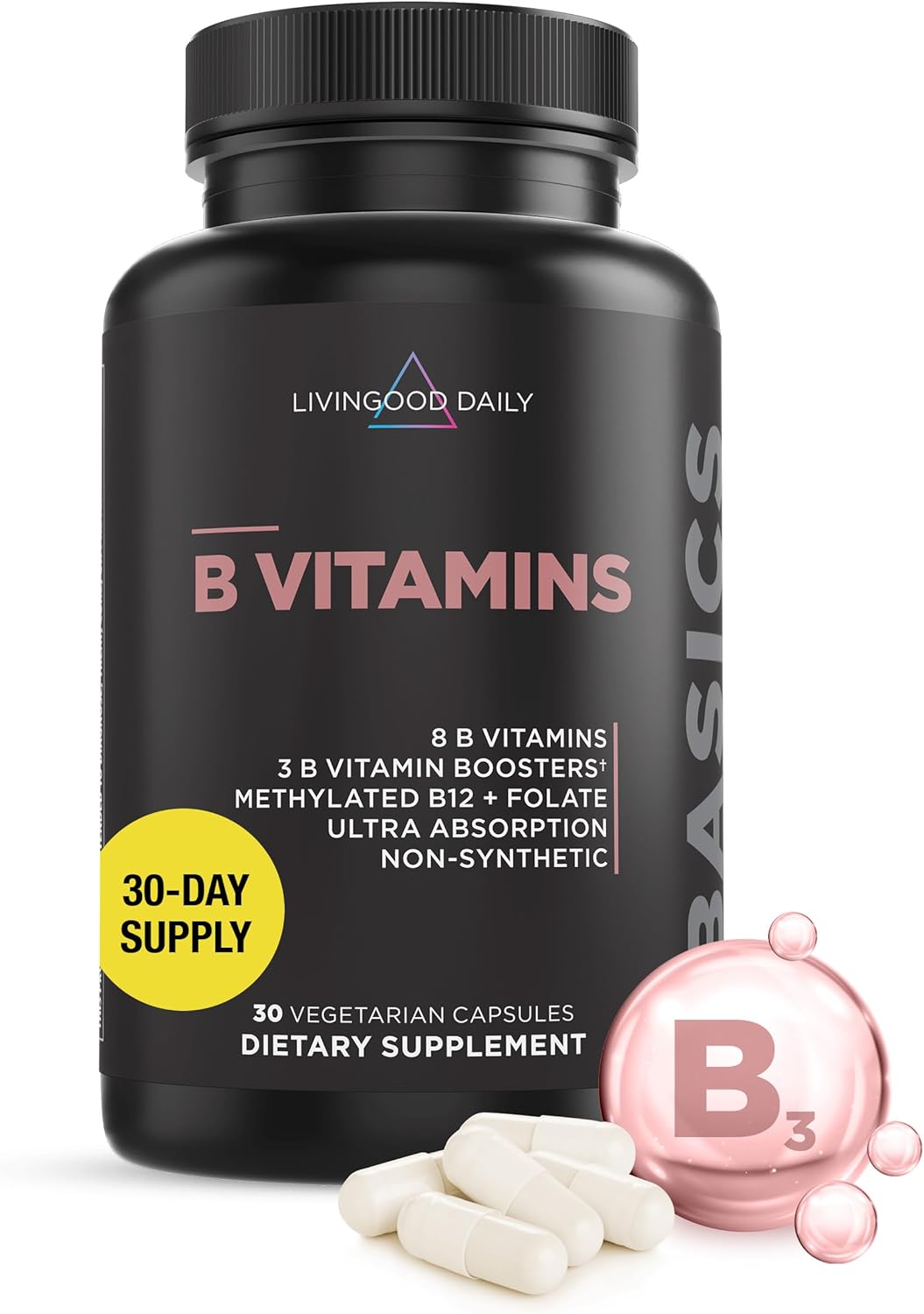 Livingood Daily Vitamin B Complex Capsules - 30 count