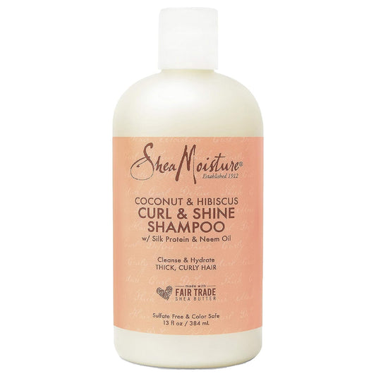 SheaMoisture Shampoo Curl and Shine for Curly Hair Coconut and Hibiscus