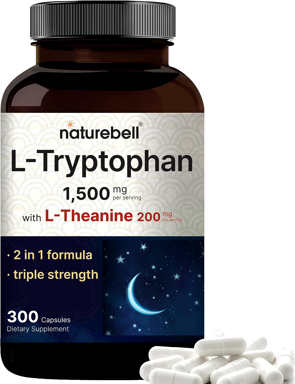 NatureBell L Tryptophan  with L Theanine 300 Capsules