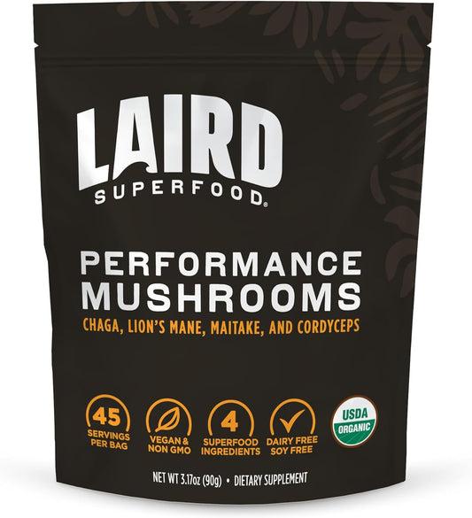 Laird Superfood Organic Performance Mushroom Blend 3.17 oz.